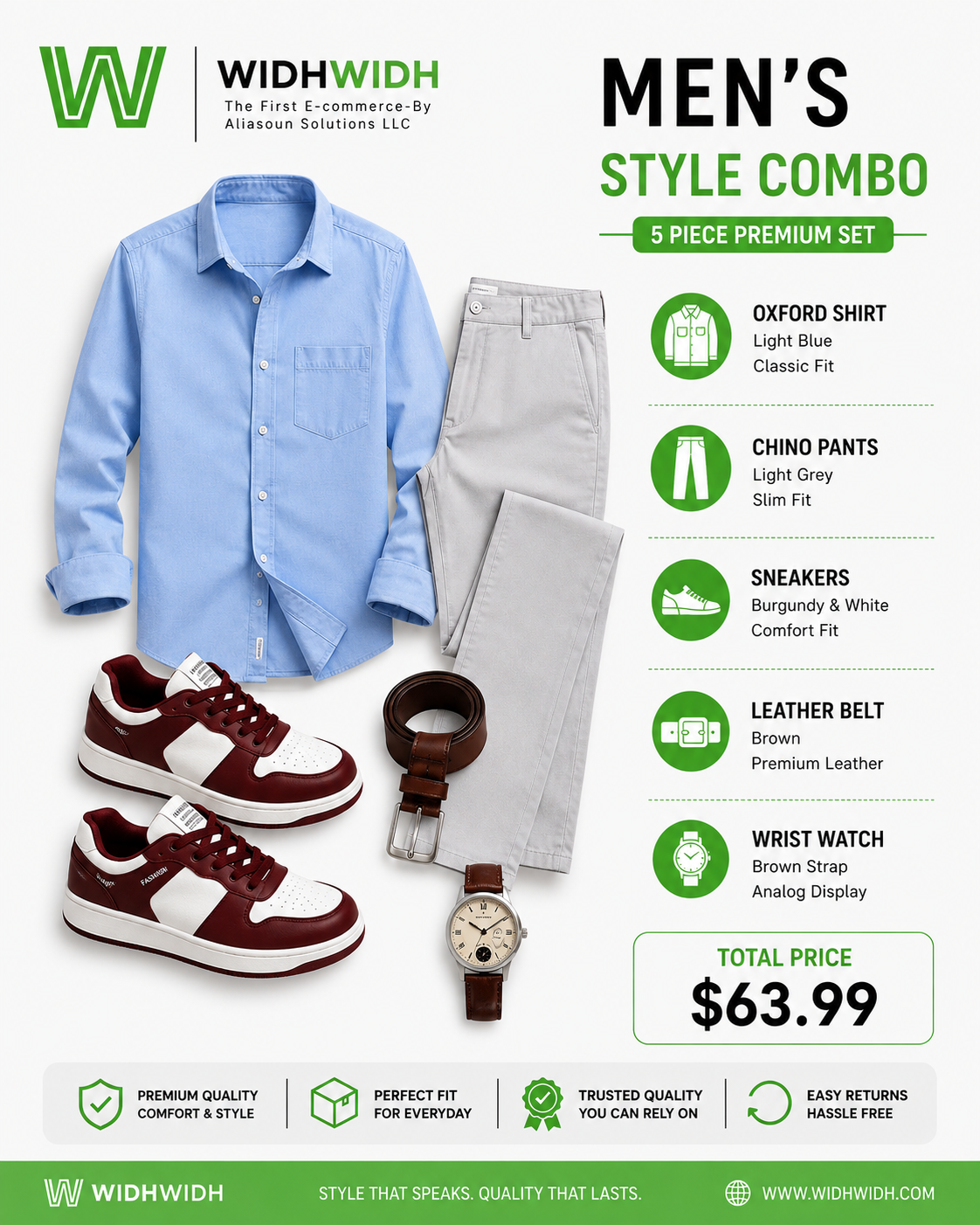MEN’S STYLE COMBO – 5 Piece Premium Set