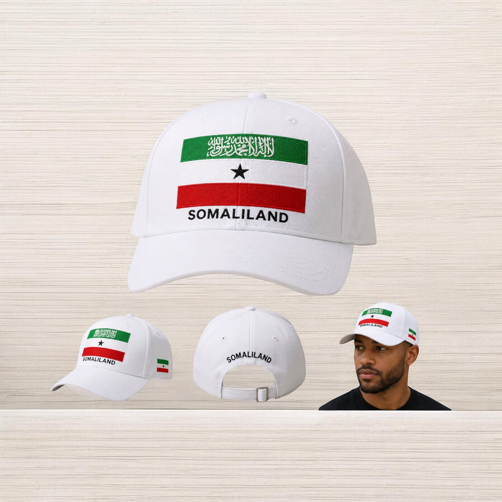 Somaliland Flag Premium Baseball Cap – White